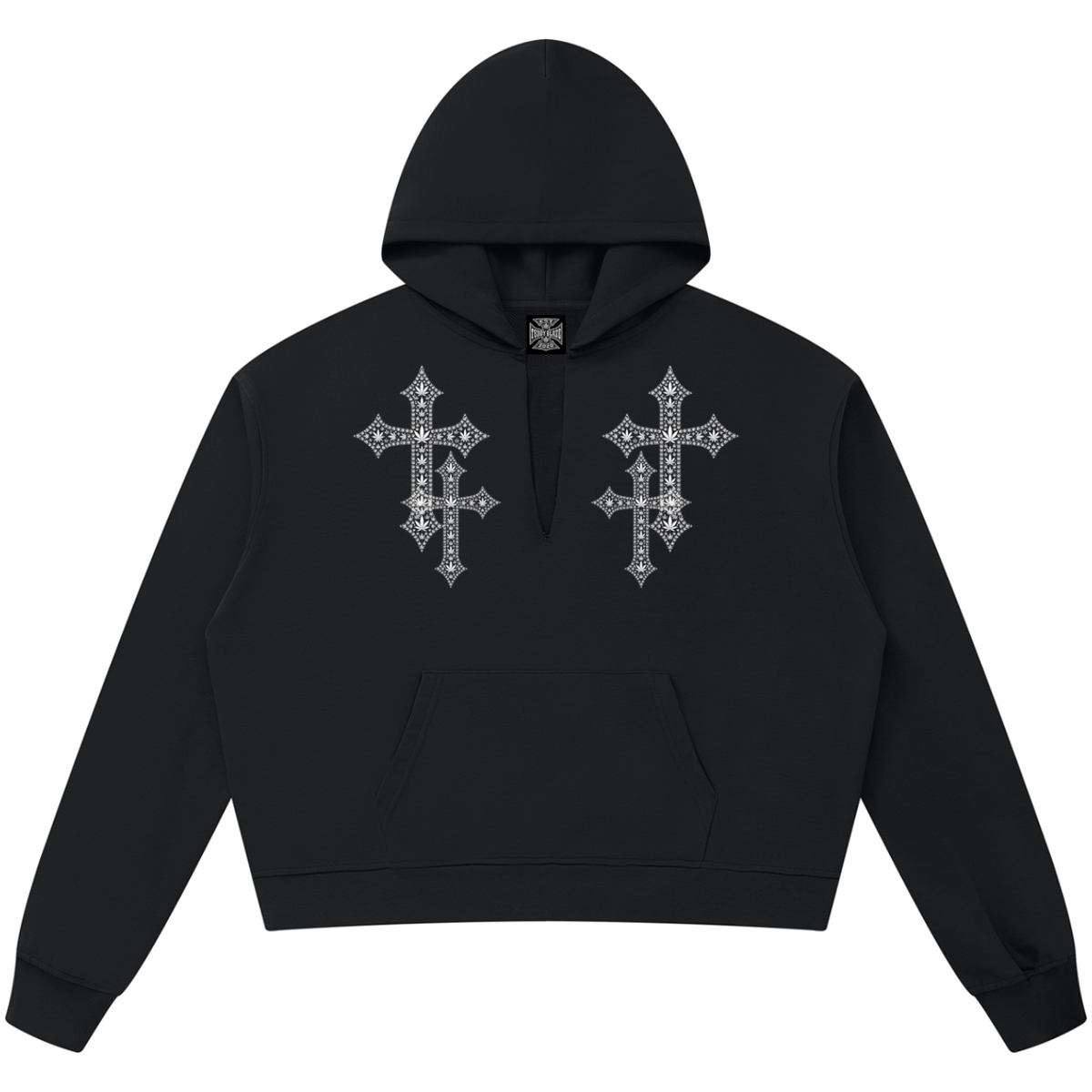 Shop the DaCruz V-Neck Hooded Jumper by Teddy Blaze. Heavyweight 360 gsm fleece hoodie featuring a split slit neck, front cross prints, and iconic DaCruz back emblem.