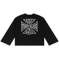 Textured cotton-blend waffle knit jumper with raw-edge finishes and the new DaCruz crest. A clean Teddy Blaze unisex streetwear layer.