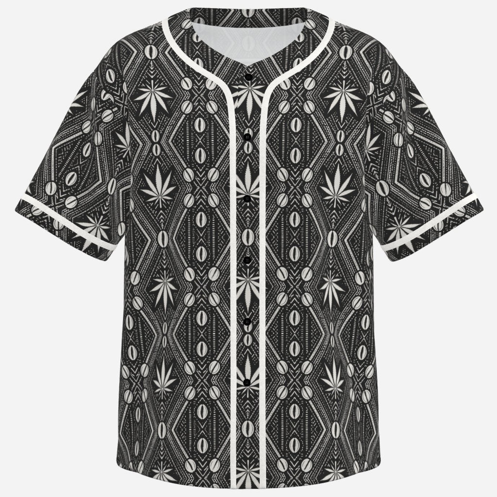A Teddy Blaze baseball jersey in lightweight bird’s-eye polyester, finished with white piping, all-over DaChek™ pattern, and a bold back crest.