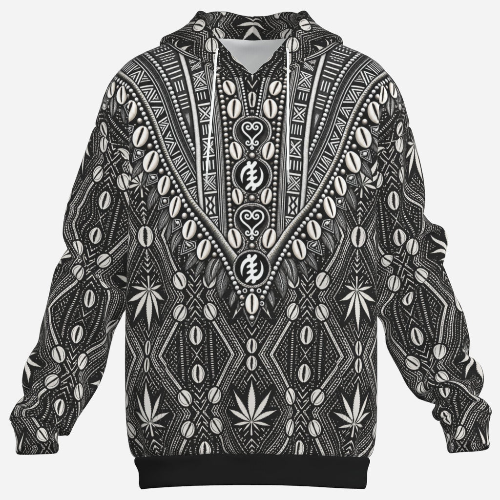 Shop the DaCruzChek Dashiki Hooded Jumper by Teddy Blaze, featuring 200 GSM air-layer fabric, DaChek patternwork and an oversized DaCruz Cross.