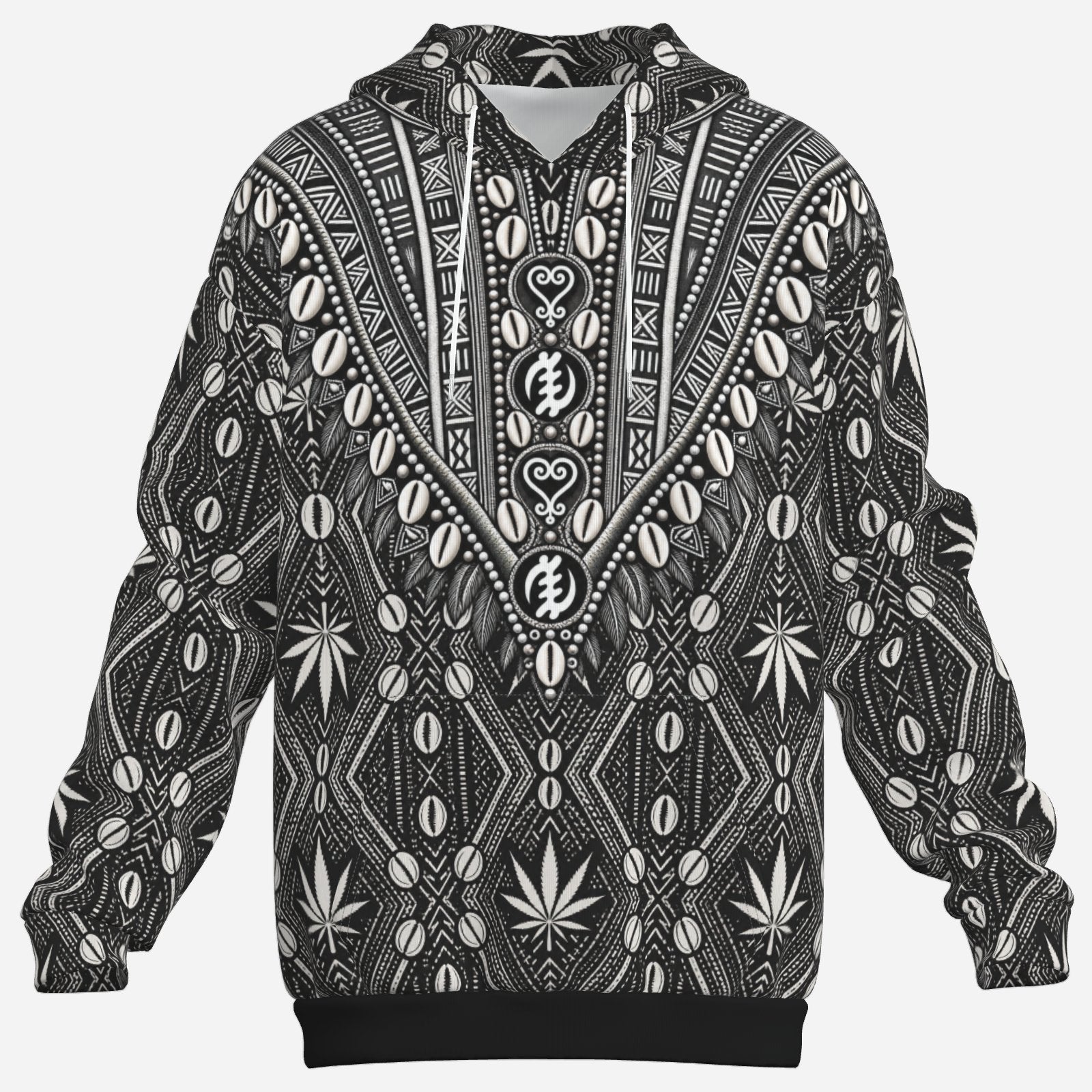 Shop the DaCruzChek Dashiki Hooded Jumper by Teddy Blaze, featuring 200 GSM air-layer fabric, DaChek patternwork and an oversized DaCruz Cross.