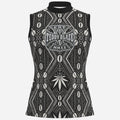 Teddy Blaze Mock Neck Tank in 190 GSM matte stretch fabric, finished with an all-over DaChek™ pattern and DaCruz chest emblem.