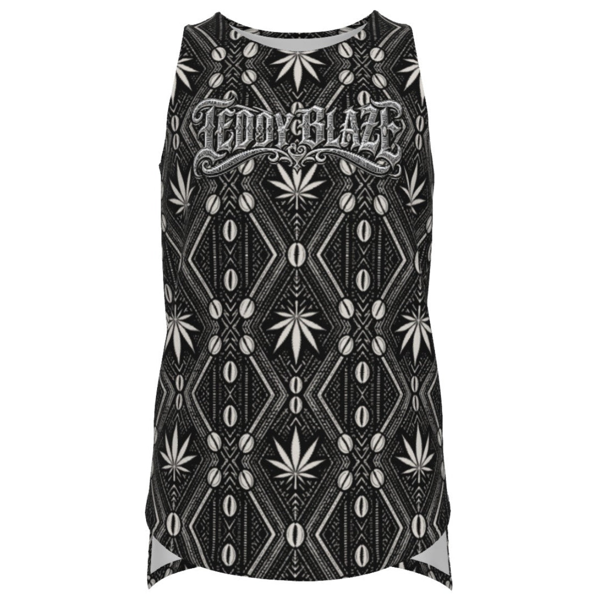 A sleeveless DaChek jersey tank with a curved hem, Teddy Blaze Signature front graphic, and DaCruz crest at the back.