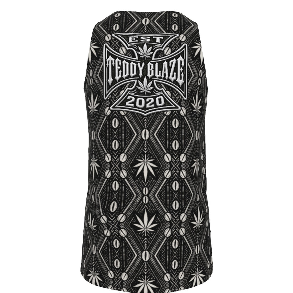 A regular-fit stretch jersey tank with DaChek, a curved hem, extended back length and DaCruz Patch graphic from Teddy Blaze.