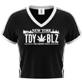 NYC Plate Stripe Detail V-Neck Tee | STONE AVE