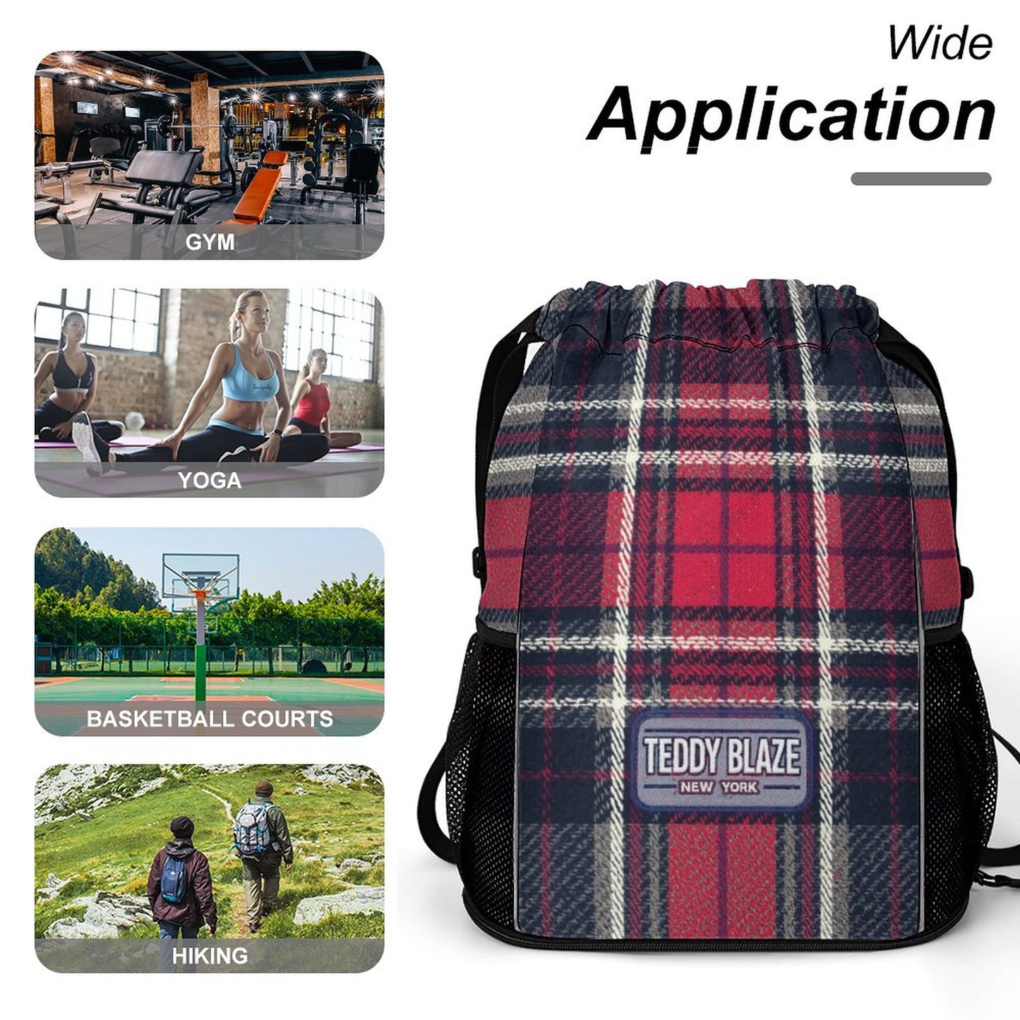 Waffle Cloth Drawstring Bag