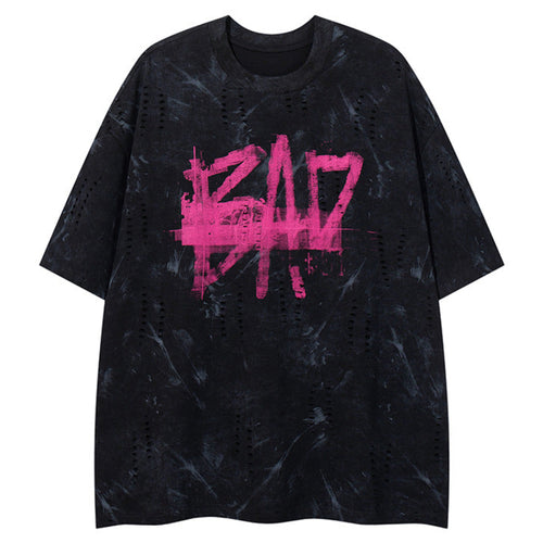 Shop the Distressed BAD Graphic Acid Wash Tee by Teddy Blaze. Heavyweight acid-washed cotton tee with micro-hole distressing from THE IVY MAN collection.