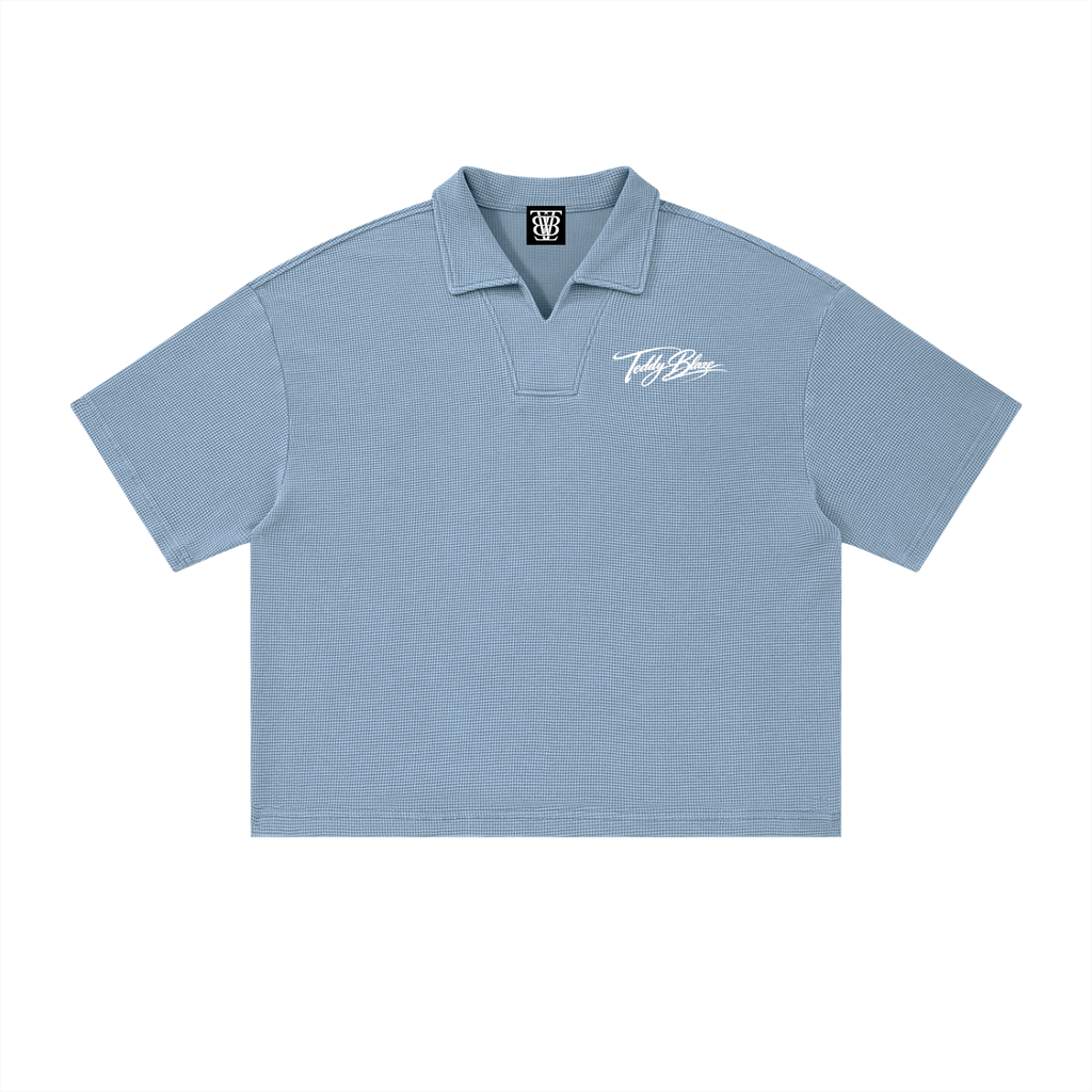 “The Lakecrest Signature” Unisex Waffle Resort Polo