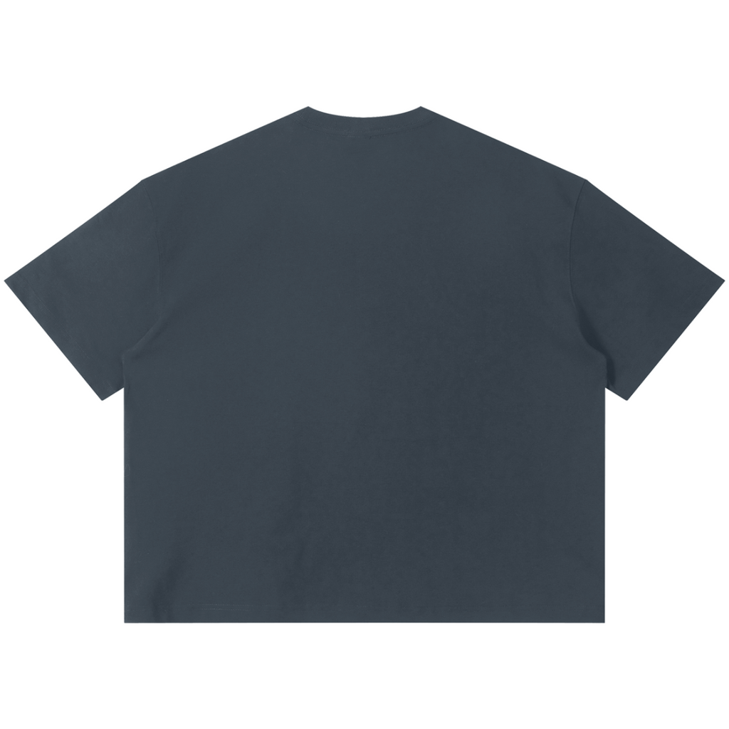 Shop the Teddy Blaze Boho Boxy Tee. 220 GSM cotton-poly oversized drop-shoulder t-shirt with boho bear graphic from TOPS BY TEDDY BLAZE.