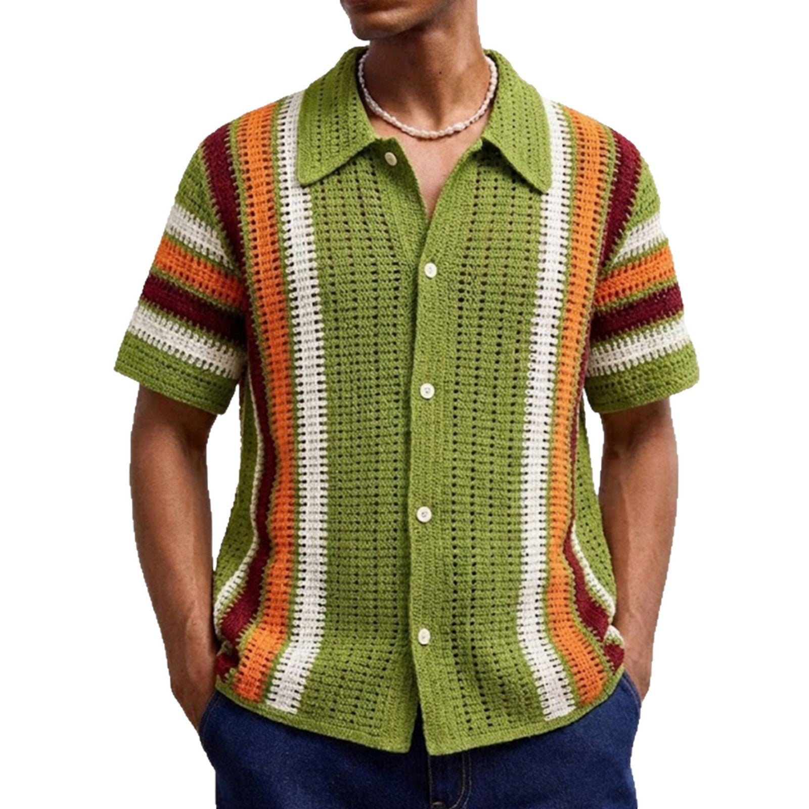 Vibrant Avocado Crochet Cabana