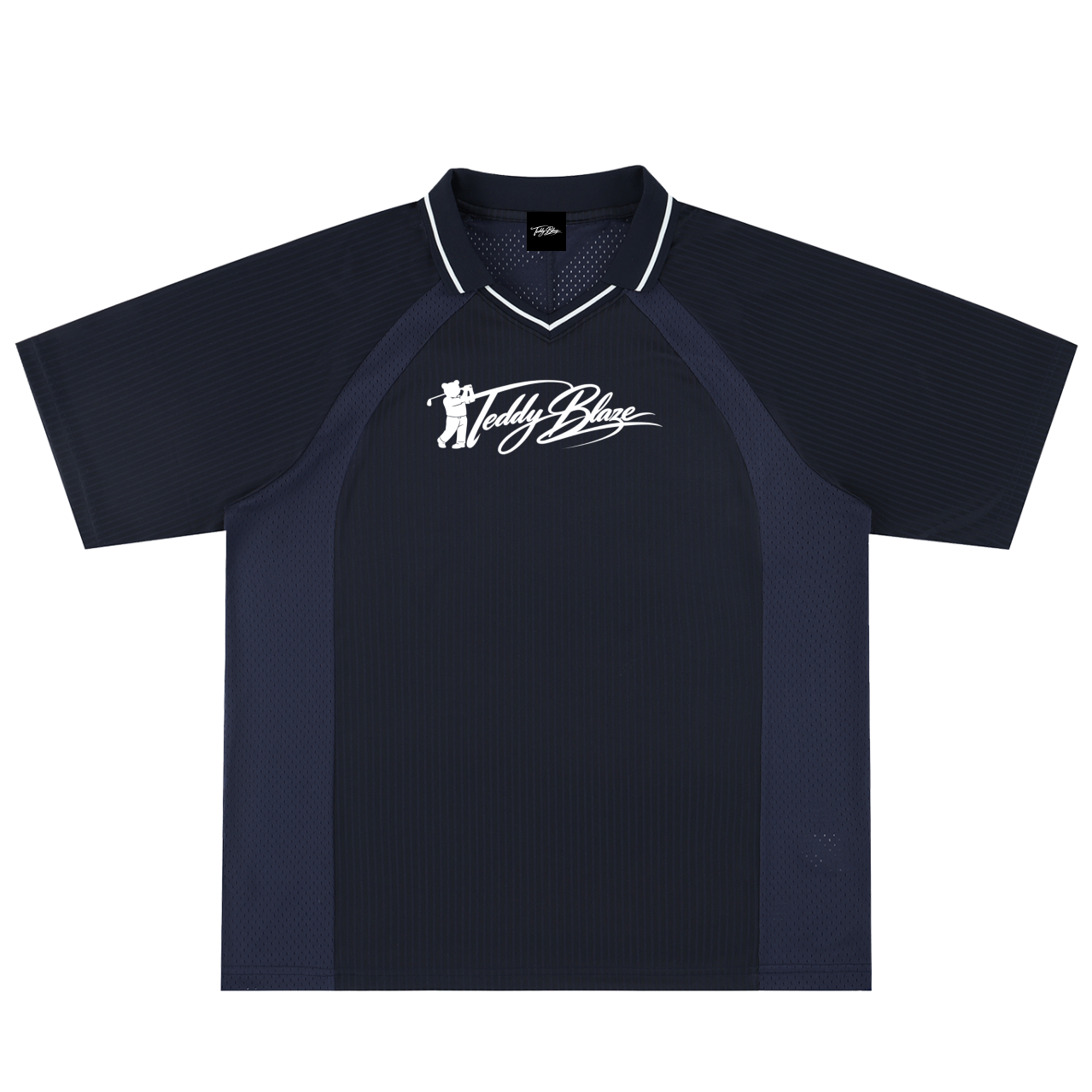 Signature Striped V-Neck Sports Polo