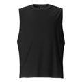Shop the Embroidered BlazeCrest Cotton Muscle Shirt by Teddy Blaze. 142 GSM black Airlume cotton sleeveless tee embodying quiet luxury and stealth wealth from The Mature Mocha Collection.