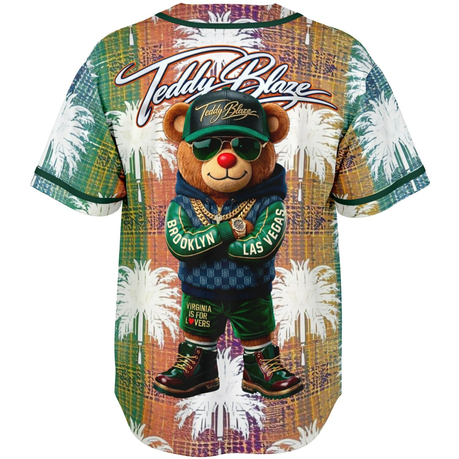 Plaid Palm Teddy Jersey