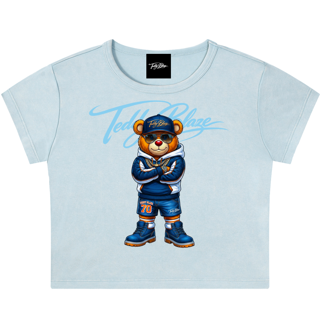 Boss Bear Snow Washed Crop Top