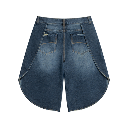81C Wide Leg Denim Shorts | Teddy Kush