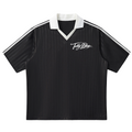 Signature Contrast Collar Striped Soccer Jersey