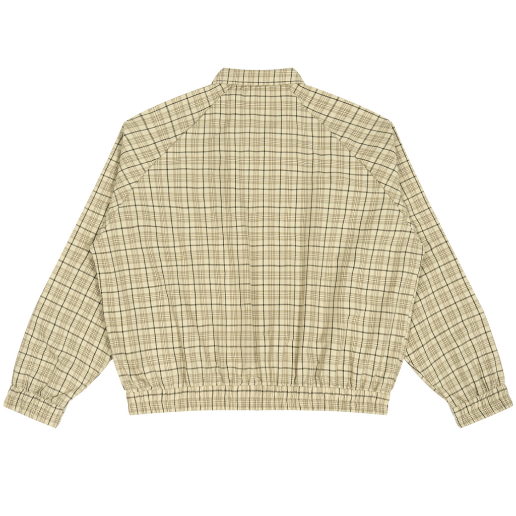 Shop the Signature Plaid Stand Collar Jacket by Teddy Blaze. Woven cotton-poly plaid zip jacket featuring yellow script embroidery from the HIGH ROLLERS OUTERWEAR line.
