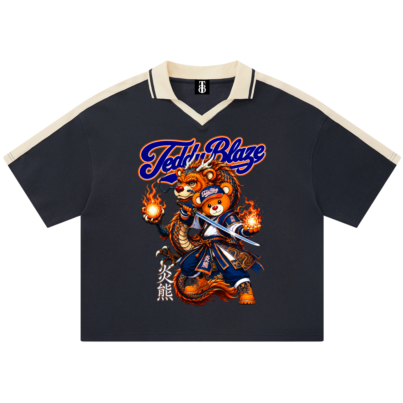 Team Dragon Color Block Polo | AFRO ANIME