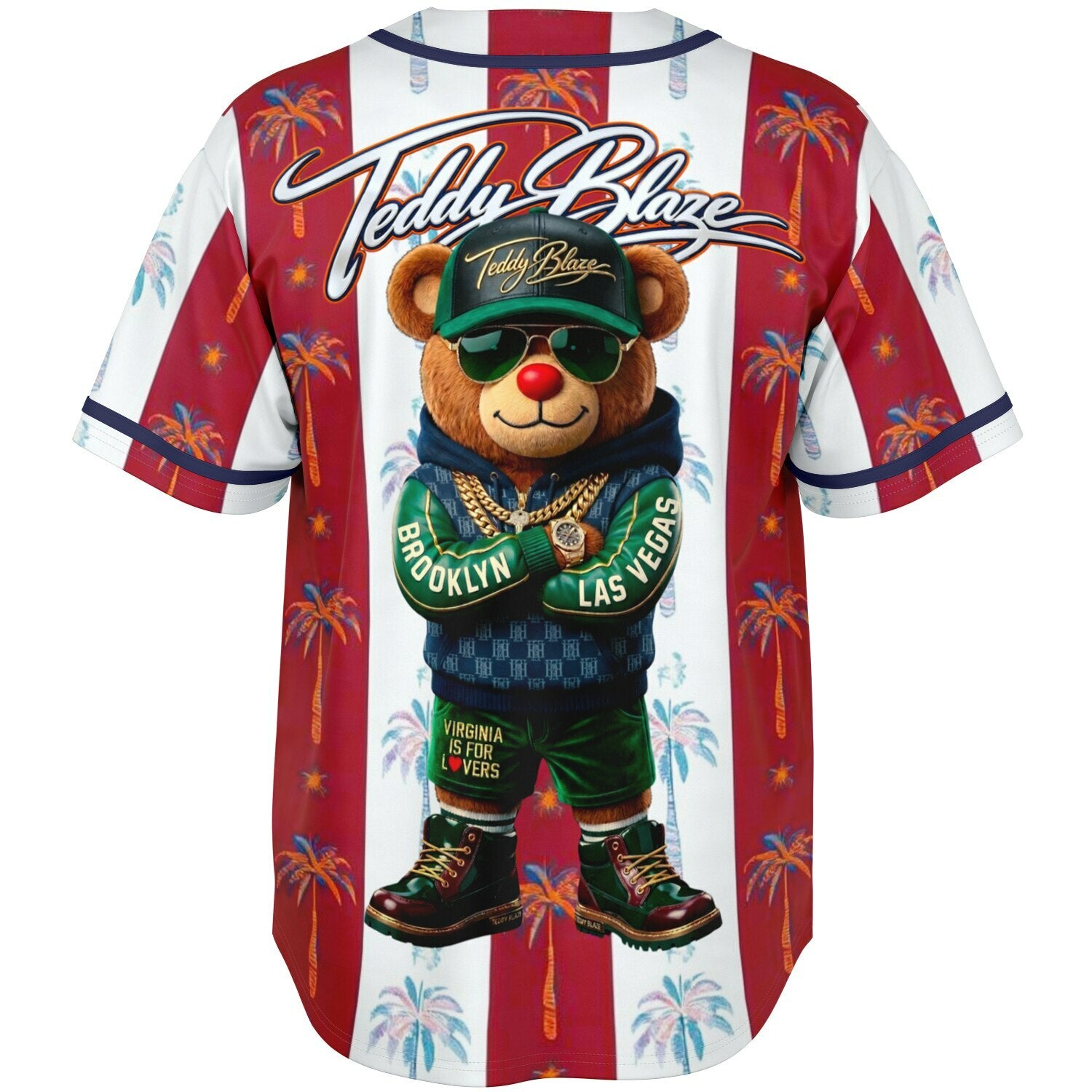 Tropical Teddy Palm Baseball Jersey copy