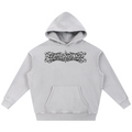 Shop the Fuego Cruz Snow Washed Fleece Pullover Hoodie by Teddy Blaze. Heavyweight 355 gsm snow-wash fleece hoodie with gothic chest logo and DaCruz back crest.