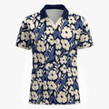 Shop the Garden Azure Polo by Teddy Blaze. 200 GSM Birdseye performance poly polo featuring an organic botanical print from The Mature Mocha Collection.