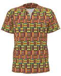 Shop the Iron + Ivy Heritage Kente Dashiki Top by Teddy Blaze. Men’s loose-fit short-sleeve dashiki top featuring vibrant Ghanaian Kente cloth geometric prints and a split V-neckline.