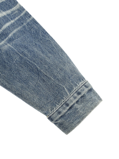 Hit Em Hard Signature Vintage Wash Zip Up Denim Jacket