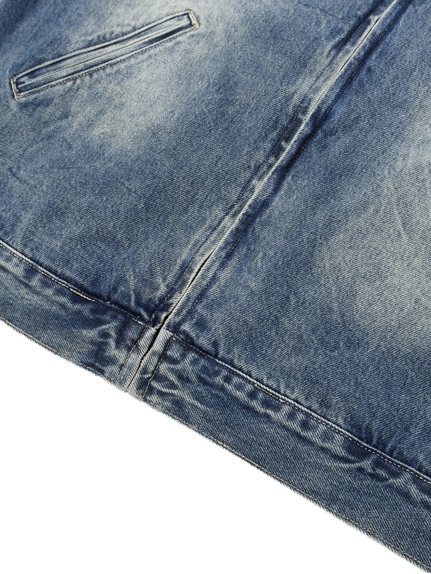 Hit Em Hard Signature Vintage Wash Zip Up Denim Jacket