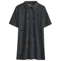 Shop the Indigo Mudcloth Performance Golf Polo by Teddy Blaze. Breathable birdseye knit fabric featuring traditional geometric motifs in rich indigo tones.