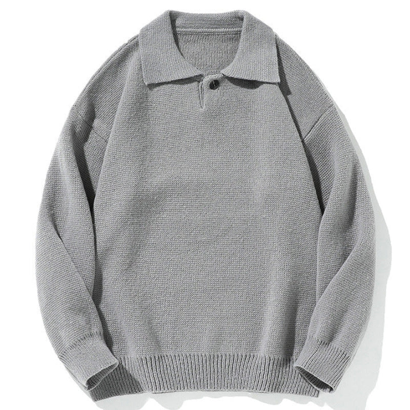 Shop the Iron + Ivy Loose Fit Polo Collar Knit Sweater by Teddy Blaze. Heavyweight textured knit pullover featuring a turn-down polo collar and single button placket.