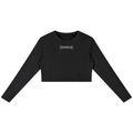 Shop the Iron + Ivy Snow Washed Cropped Cotton Sweatshirt by Teddy Blaze. Mid-weight 280 gsm cotton long-sleeve crop top with vertical seam paneling and upper chest logo.