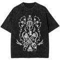 Shop the Keyblade Crest Mineral Wash Oversized Tee by Teddy Blaze. Vintage-washed jersey graphic t-shirt featuring gothic keyblade crest from THE IVY MAN.
