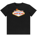 Shop the Las Vegas Classic Tee by Teddy Blaze. 180 GSM cotton-spandex stretch tee featuring a custom Las Vegas neon sign graphic from the TOPS line of The Mature Mocha Collection.