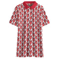 Shop the Lick Your Lips Short Golf Polo by Teddy Blaze. 145 GSM white & red pop-art lips performance polo from TEDDY FORE!.