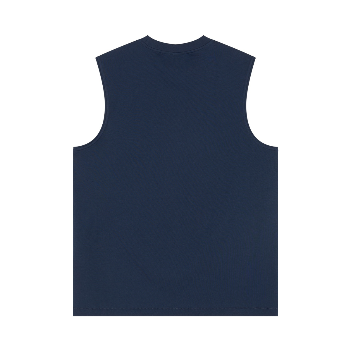 230GSM Unisex Ice-Feel Cooling Solid-Color Crew Neck Tank Top Navy