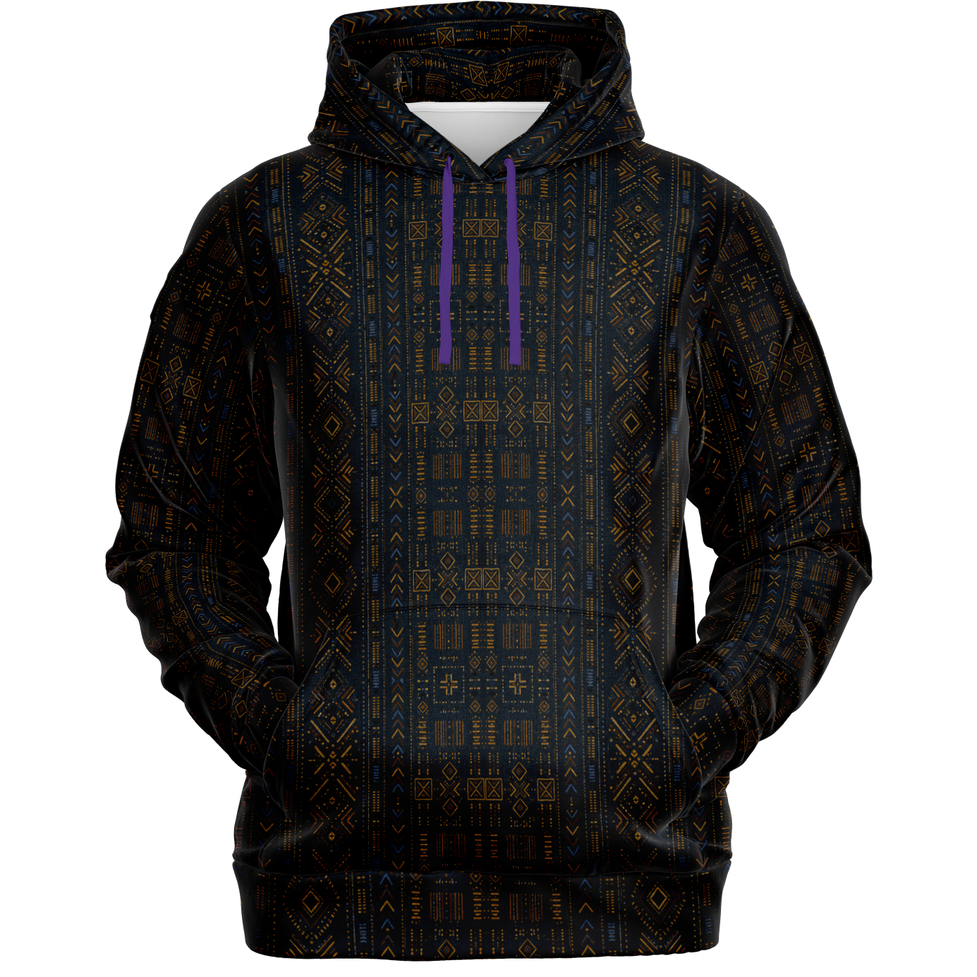 Discover the Teddy Blaze Mud Adire Hooded Jumper, pairing indigo, geometric African textile inspiration and contemporary streetwear in a soft stretch hoodie.