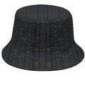 Shop the Teddy Blaze Mud of Indigo Bucket Hat, a lightweight all-over printed hat featuring our deep indigo and earth-toned geometric textile pattern.