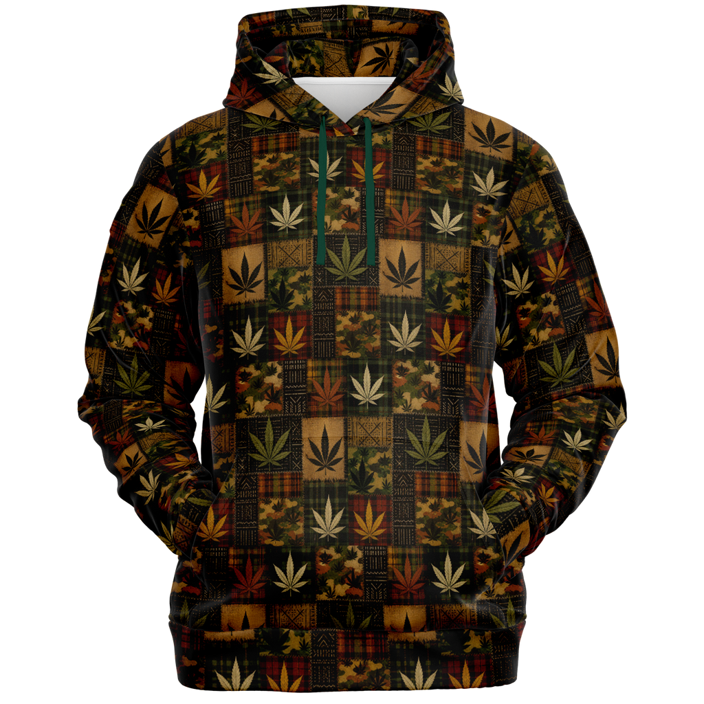 PATCHWORK KUSH HOODED JUMPER | MEN OF BLAZE