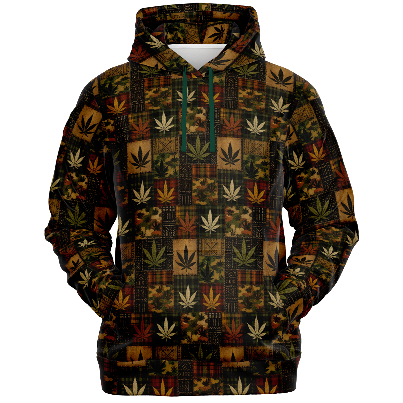 PATCHWORK KUSH HOODED JUMPER | MEN OF BLAZE