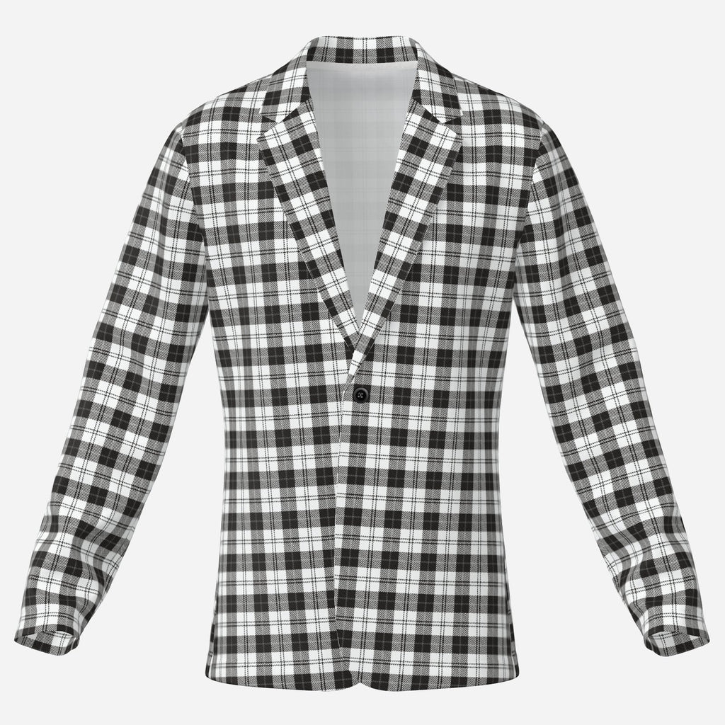 Peter’s Plaid Blazer pairs bold black-and-white plaid with a clean one-button silhouette for a graphic Teddy Blaze take on Black Ivy tailoring.