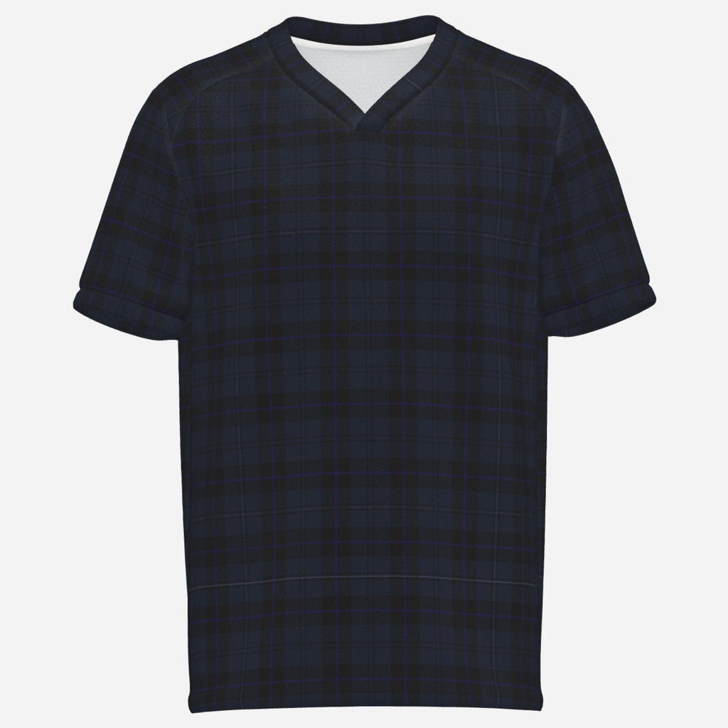 Shop the Teddy Blaze Plaid at Dusk V-Neck Tee, featuring a deep midnight plaid, lightweight stretch fabric and refined everyday styling in sizes S–6XL.
