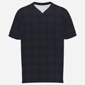 Shop the Teddy Blaze Plaid at Dusk V-Neck Tee, featuring a deep midnight plaid, lightweight stretch fabric and refined everyday styling in sizes S–6XL.