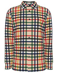 Shop the Iron + Ivy Rasta Tartan Stretch Spread-Collar Shirt by Teddy Blaze. Lightweight four-way stretch woven button-down featuring a beige Rasta tartan plaid and chest pocket.