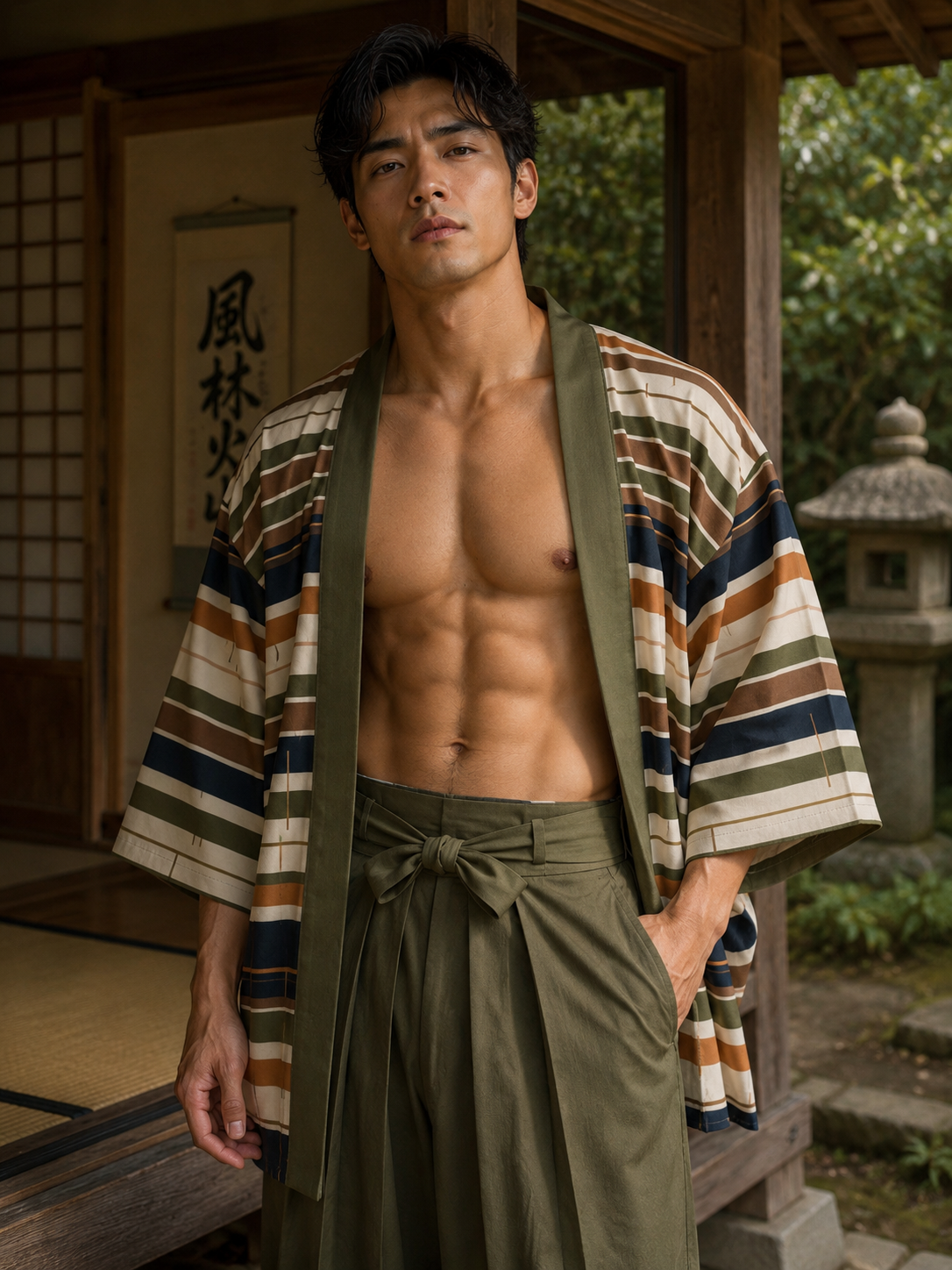 Catalina Horizon Striped Haori