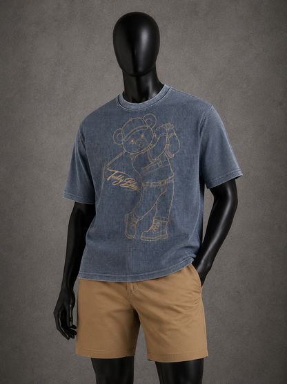 SDB Signature Waffle Knit Boxy Tee | Teddy Blaze University