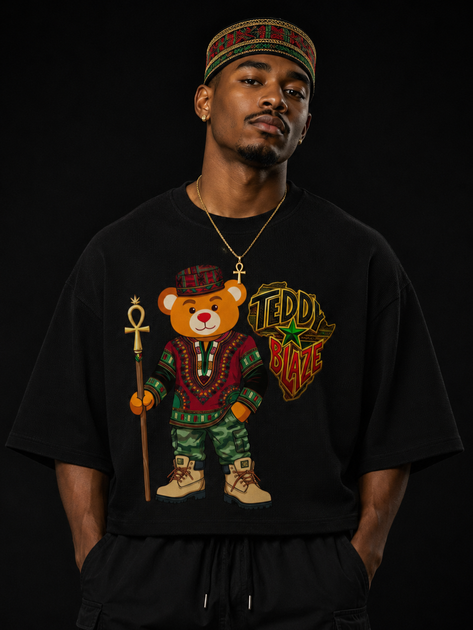 Bearatoo Hotep Waffle Knit Raw Edge Jumper | VERY TEDDY