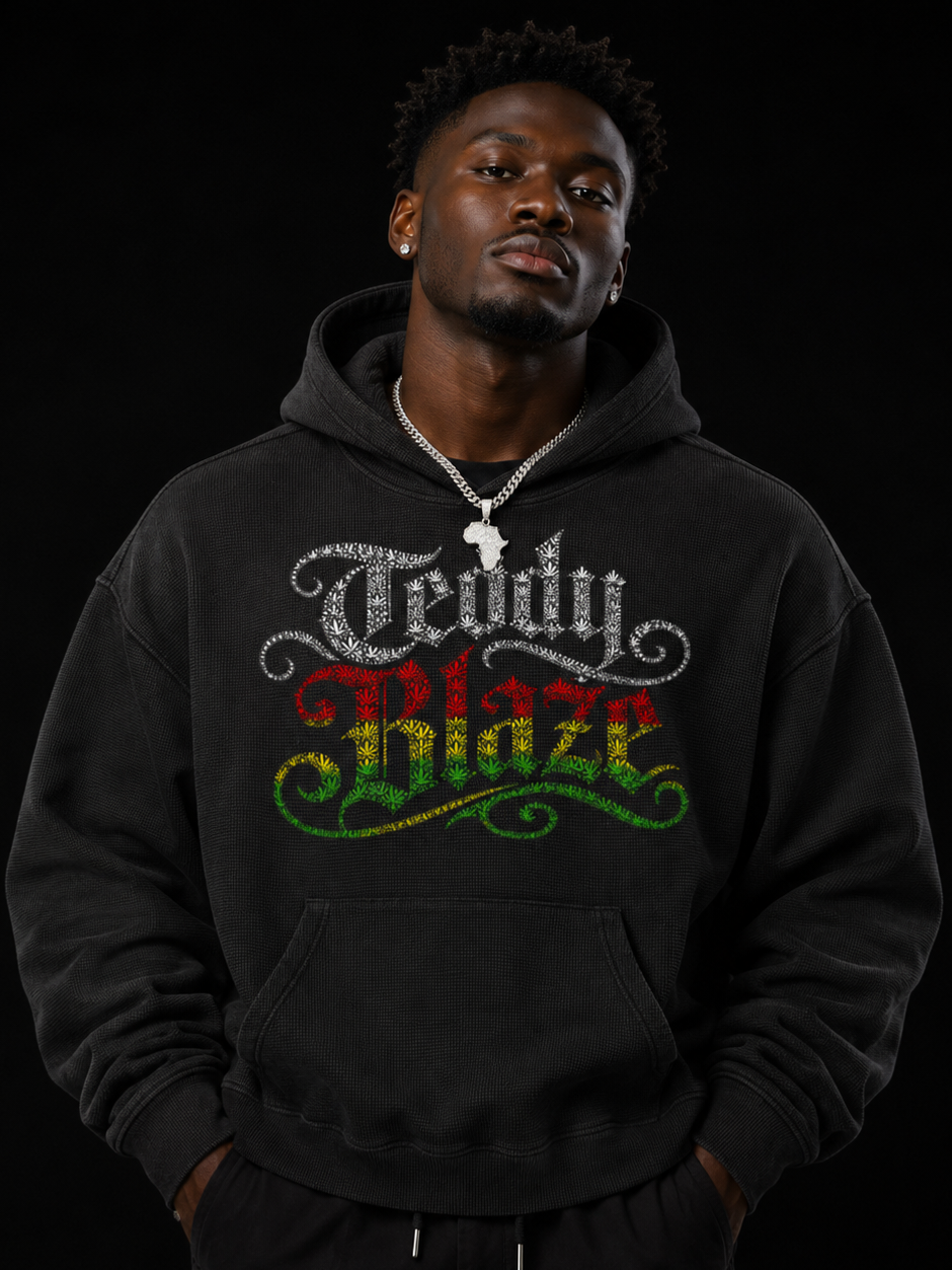 Signature Vintage Boxy Waffle Knit Hooded Jumper | VERY TEDDY
