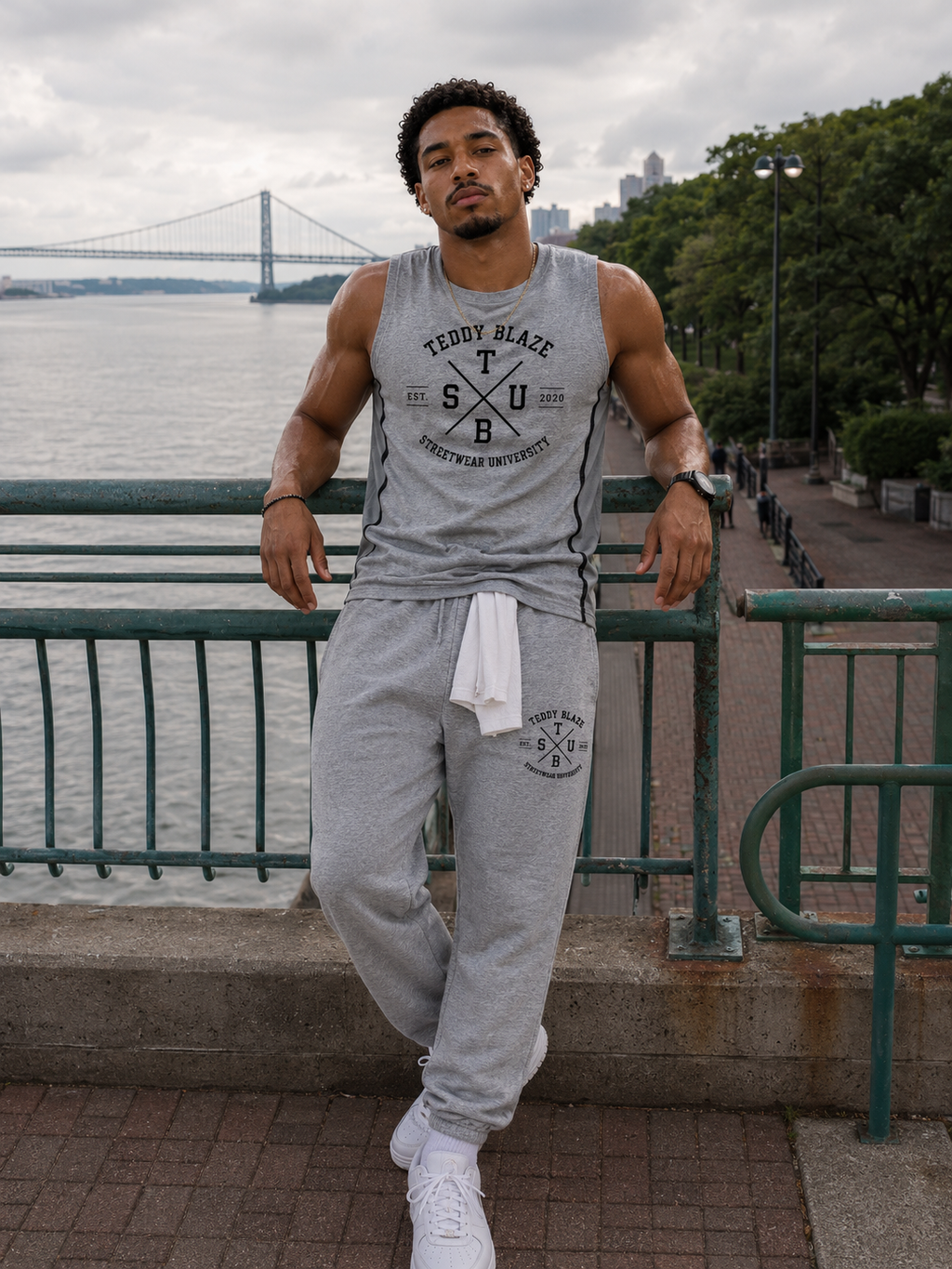 X Crest Paneled Slim Fit Tank | THE CAMPUS