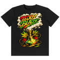 Shop the Shisha Classic Tee by Teddy Blaze. 180 GSM cotton-spandex stretch tee with ornate golden hookah and smoke graphic from the TOPS line of The Mature Mocha Collection.