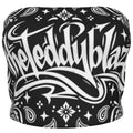 Elevate your resort layering with the House of Teddy Blaze Signature Bandana Tube Top. Monochrome black bandana print, graffiti script logo, and comfortable elastic stretch fit. Shop NYC to Vegas style.
